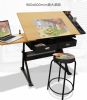 eco-friendly mdf  foldable adjustable drawing table